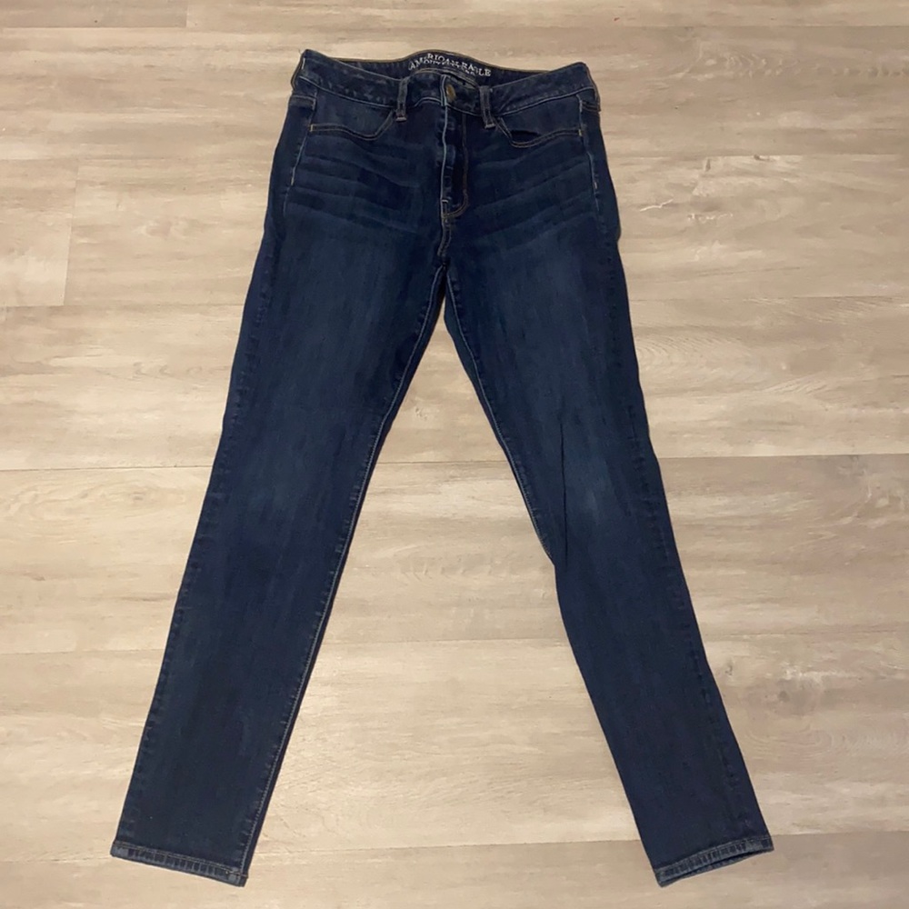 Dark stretchy jeans, is Size 8